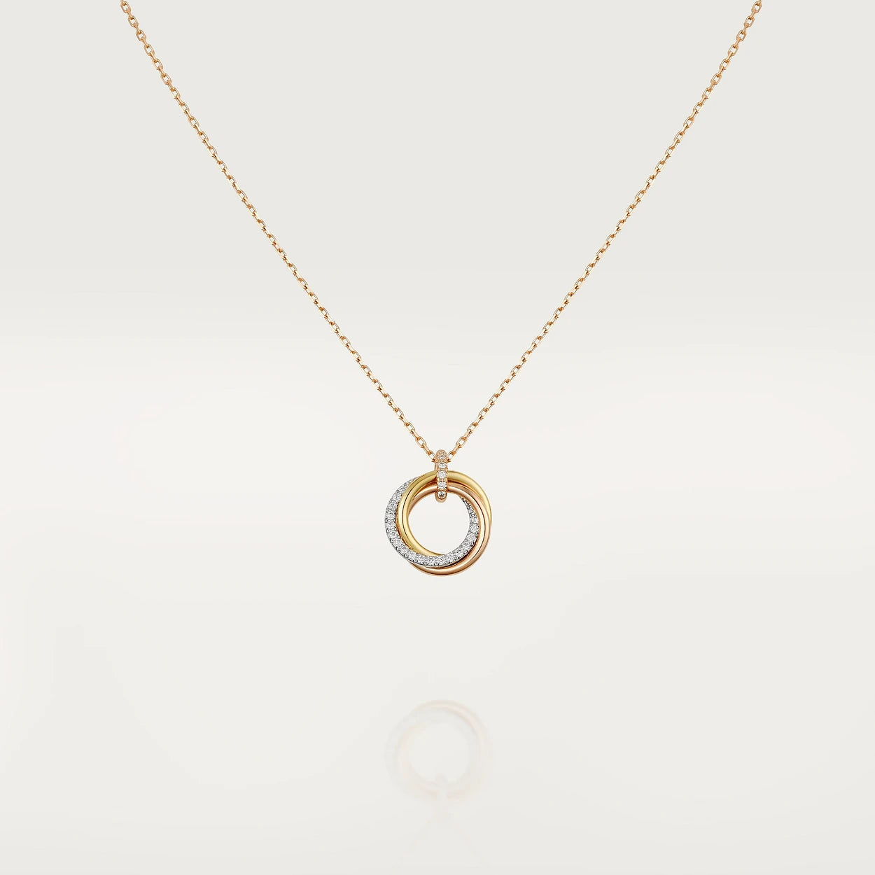 [Mystic Crown]TRINITY NECKLACE SILVER GOLD PINK GOLD DIAMONDS