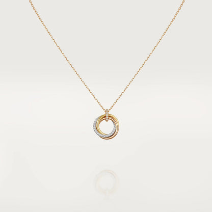 [Mystic Crown]TRINITY NECKLACE SILVER GOLD PINK GOLD DIAMONDS