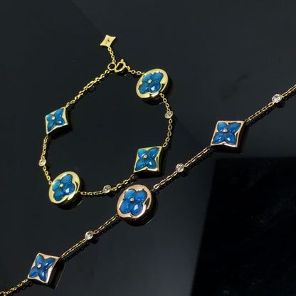 [Mystic Crown]STAR AND SUN 4 MOTIF BLUE BRACELET