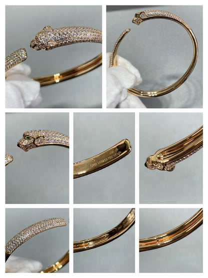 [Mystic Crown]PANTHERE FULL DIAMOND OPEN BRACELET