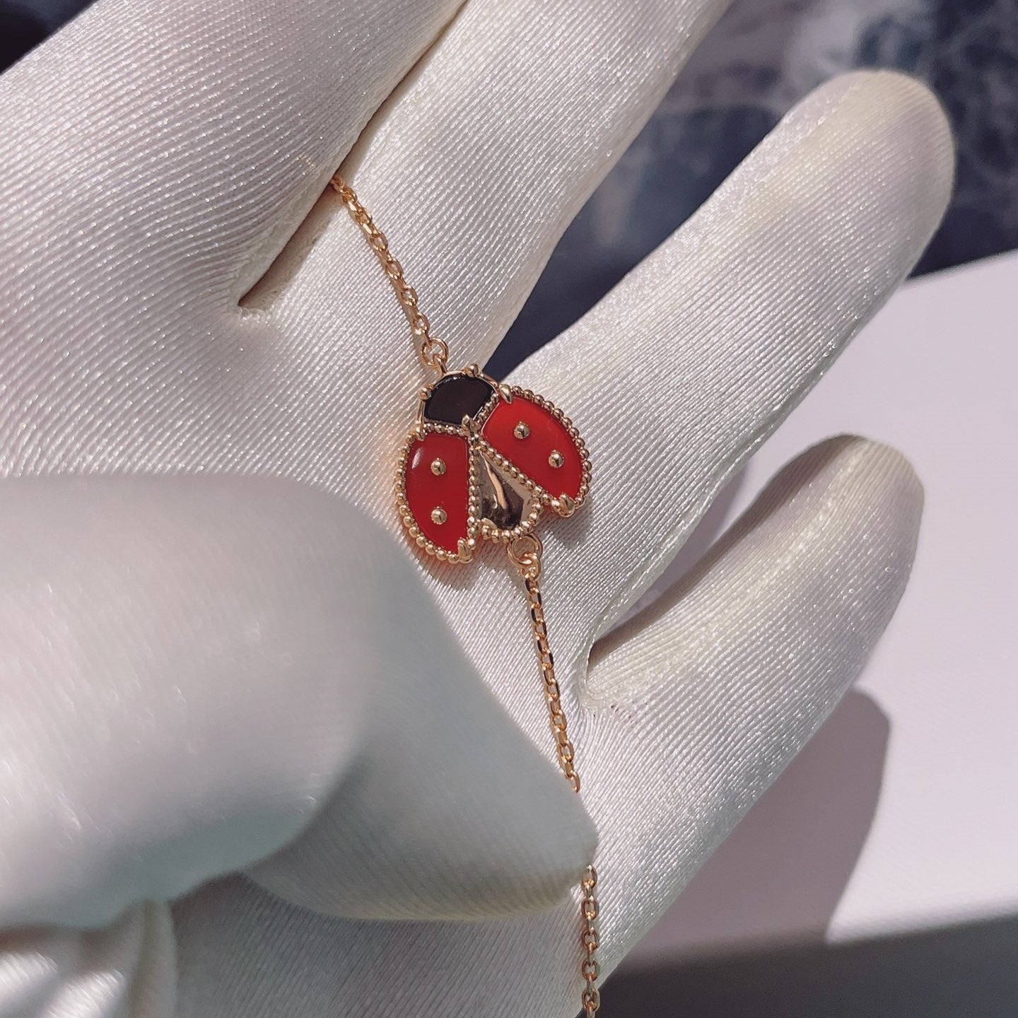 [Mystic Crown]LUCKY SPRING 1 MOTIF PINK GOLD BRACELET