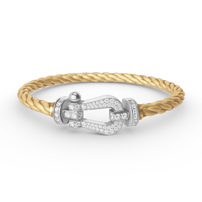 [Mystic Crown]FORCE LARGE HORSESHOE FULL DIAMOND BRACELET SILVER