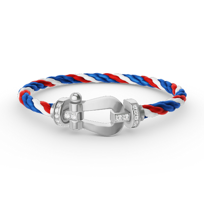 [Mystic Crown]FORCE LARGE HORSESHOE HALF DIAMOND BRACELET SILVER