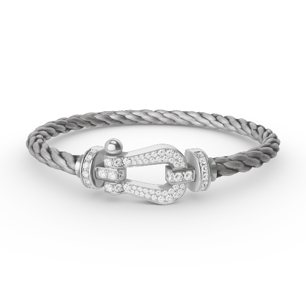 [Mystic Crown]FORCE LARGE HORSESHOE FULL DIAMOND BRACELET SILVER