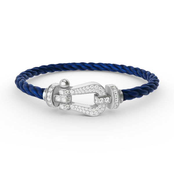 [Mystic Crown]FORCE LARGE HORSESHOE FULL DIAMOND BRACELET SILVER