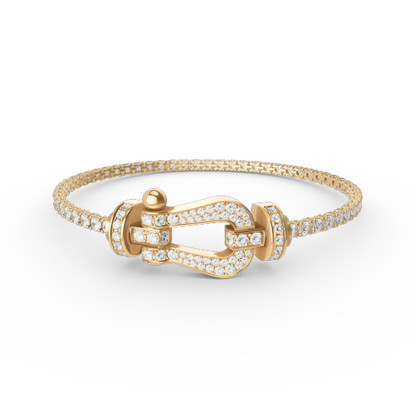 [Mystic Crown]FORCE  LARGE HORSESHOE FULL DIAMOND TENNIS BRACELET